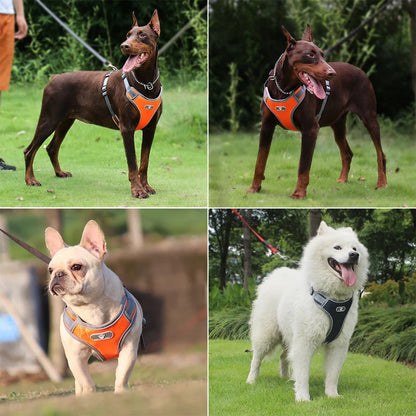 Dog Harness Vest Breathable Adjustable Reflective - Pawsitive Cuddles