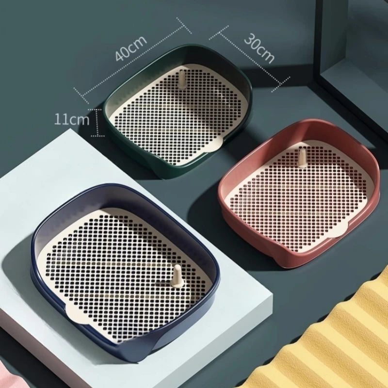 Plastic Dog Potty Tray with Pillar & Training Mat - Pawsitive Cuddles