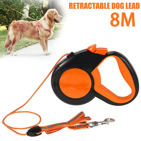 8M Retractable Lead Heavy Duty Pet Walking Leash - Pawsitive Cuddles