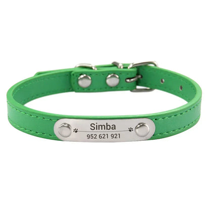 Personalized Dog Collar Name Carved ID - Pawsitive Cuddles