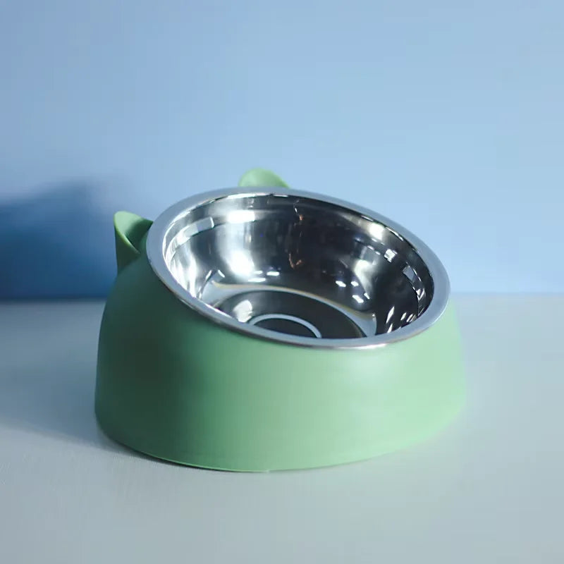 Stainless Steel Double Cat Bowl - Pawsitive Cuddles