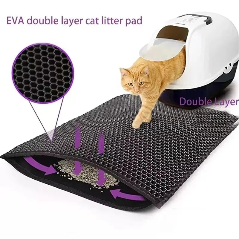 "Double-Layer Waterproof Cat Litter Mat – Non-Slip & Easy to Clean" - Pawsitive Cuddles