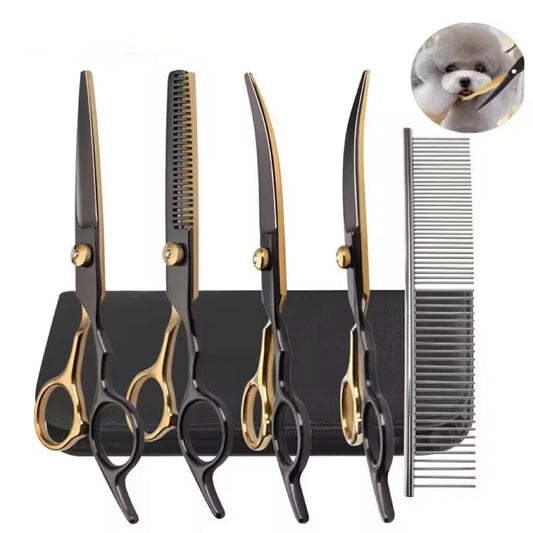 6.5 Inch Pet  Grooming Scissors Kit - Pawsitive Cuddles