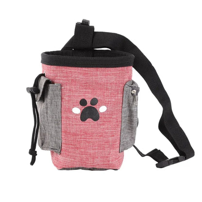 Dog Treat Training Pouch Bag with Waist Shoulder Strap Poop Bag Dispenser - Pawsitive Cuddles