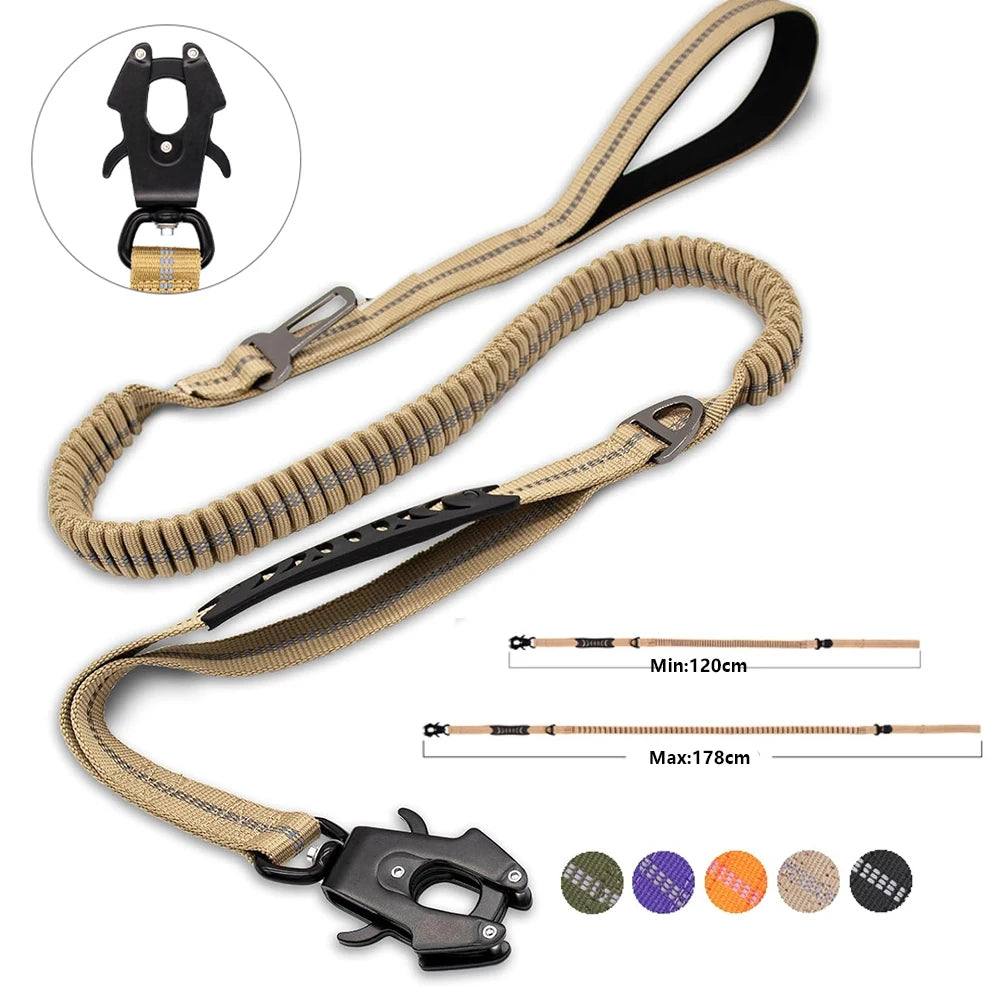 Heavy Duty Reflective Bungee Dog Leash - Pawsitive Cuddles