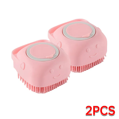 Pet Bathing Brush – Soft Silicone Massager for Dog & Cat Cleaning & Grooming - Pawsitive Cuddles