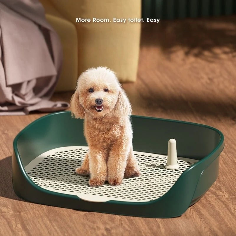 Plastic Dog Potty Tray with Pillar & Training Mat - Pawsitive Cuddles