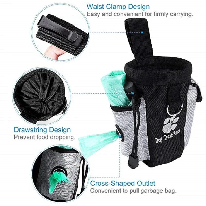 Portable Dog Treat Pouch – Training & Snack Waist Bag - Pawsitive Cuddles