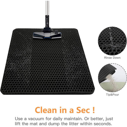 "Waterproof Cat Litter Mat – Double Layer, Non-Slip & Easy to Clean" - Pawsitive Cuddles