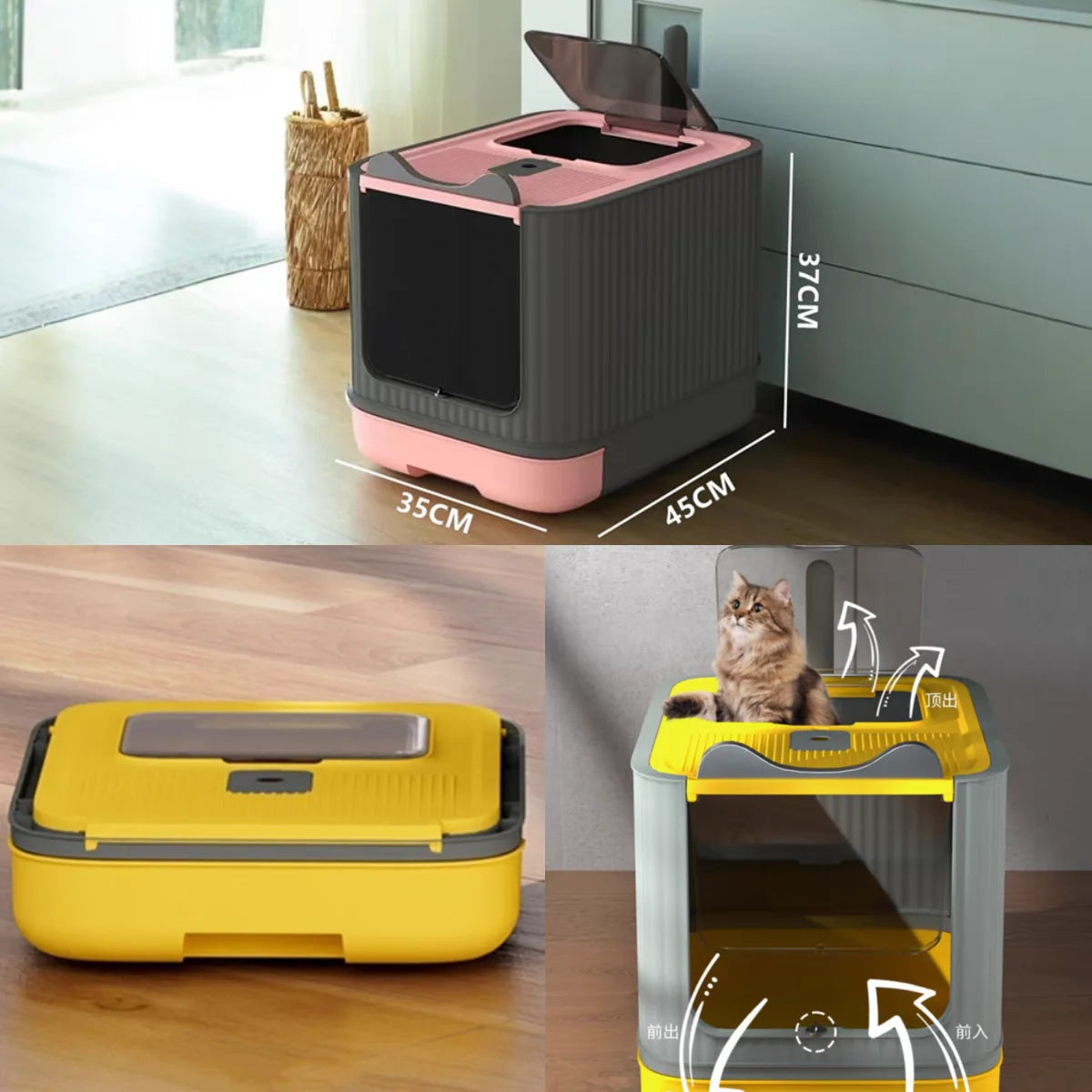 Cat Litter Box – Splash-Proof, Fully Enclosed - Pawsitive Cuddles