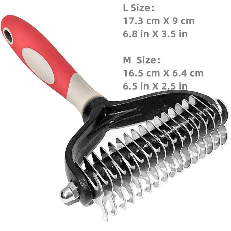 2-Sided Stainless Steel Pet Grooming Brush - Pawsitive Cuddles