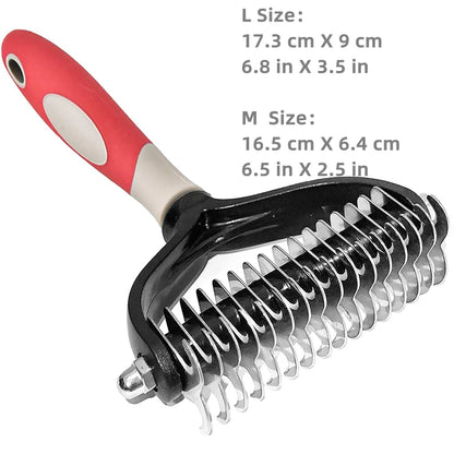 2-Sided Stainless Steel Pet Grooming Brush - Pawsitive Cuddles