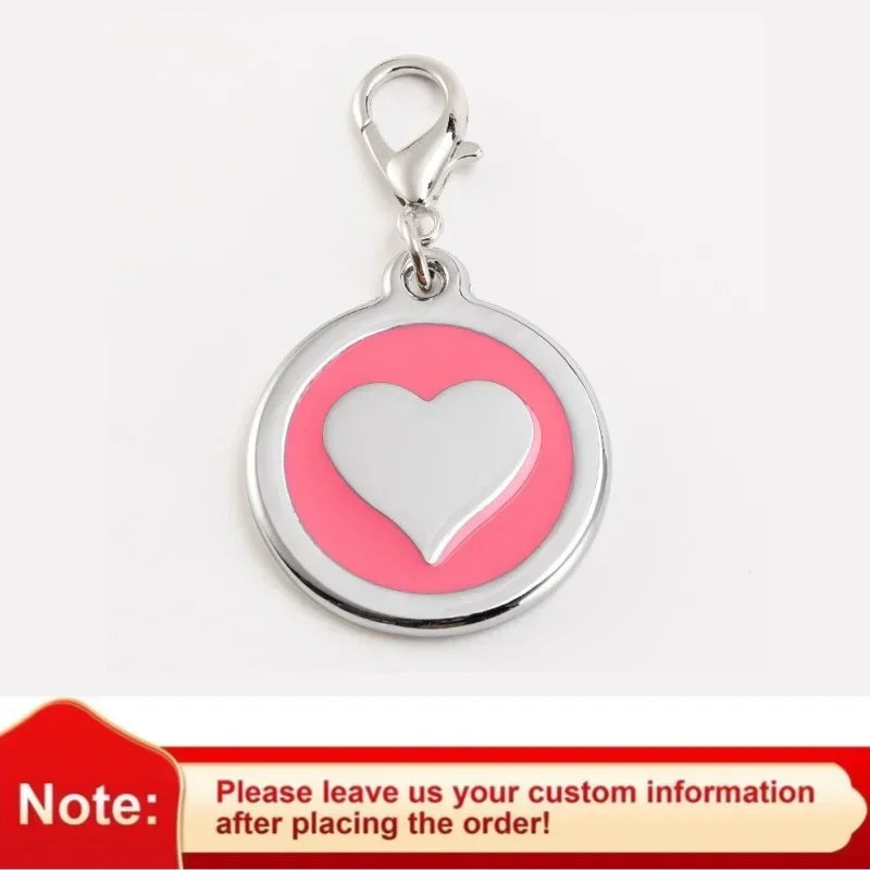 Custom Engraved Name Tag with Paw Print Design - Pawsitive Cuddles