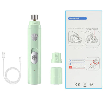 Electric Dog Nail Grinder Nail Clipper USB Rechargeable - Pawsitive Cuddles