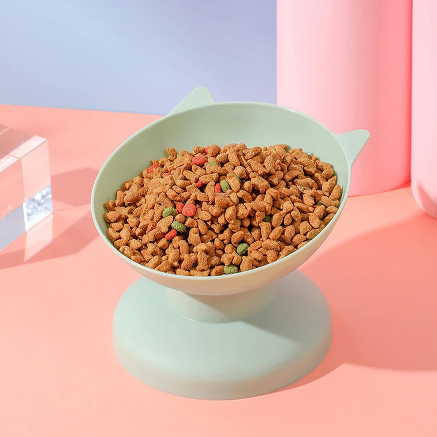 Cat feeding and drinking bowl,  high footed - Pawsitive Cuddles