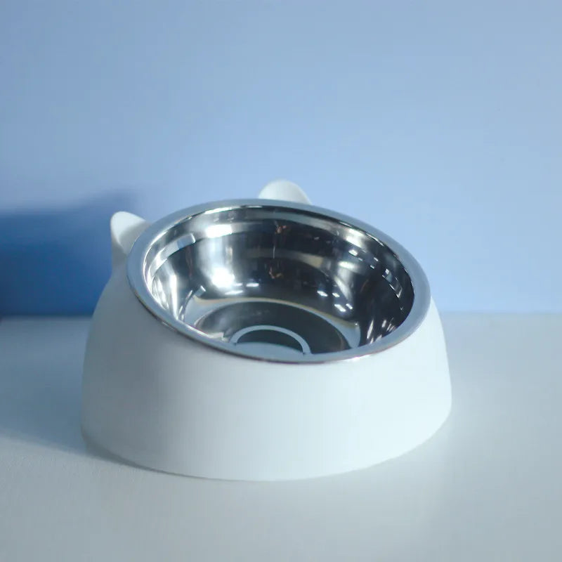 Stainless Steel Double Cat Bowl - Pawsitive Cuddles