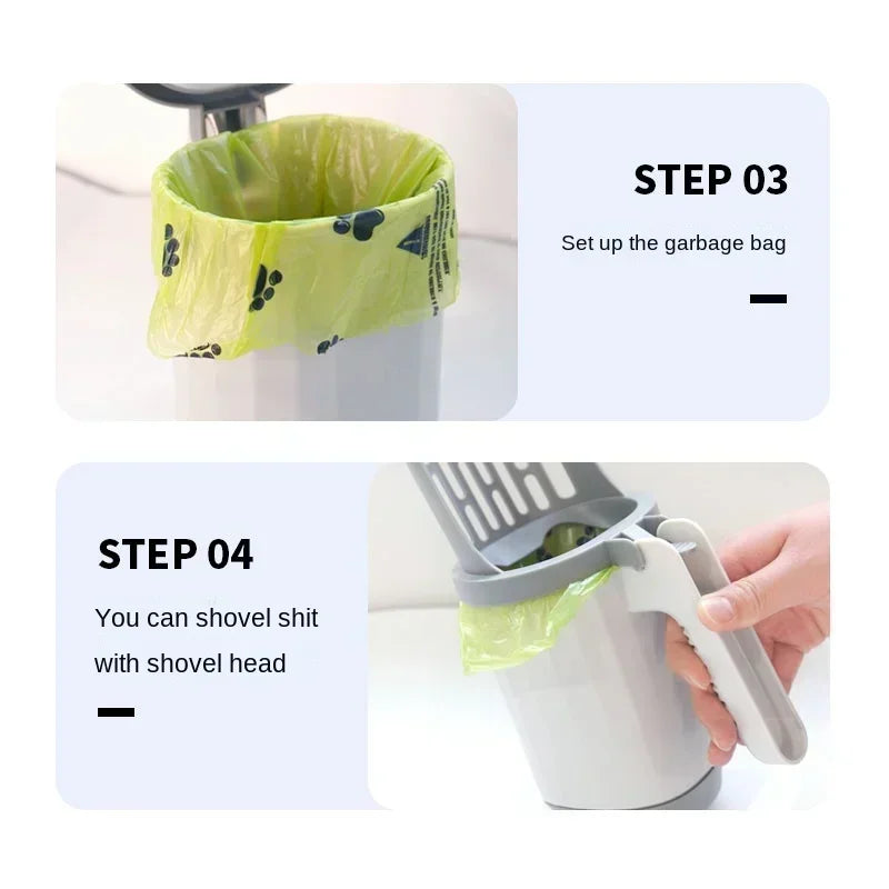 Cat Litter Shovel Scoop with Refill Bag For Pet Filter Clean Toilet Garbage Picker Cat Supplies Cat Litter Box Self Cleaning - Pawsitive Cuddles