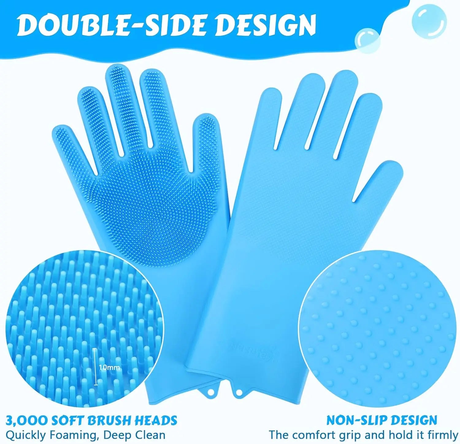 Soft Silicone Bath & Cleaning Gloves - Pawsitive Cuddles