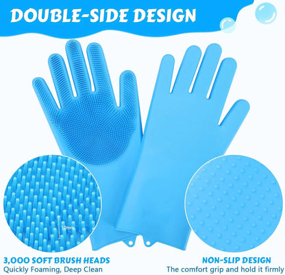 Soft Silicone Bath & Cleaning Gloves - Pawsitive Cuddles