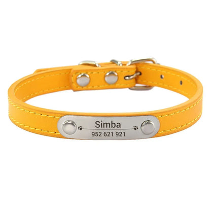 Personalized Dog Collar Name Carved ID - Pawsitive Cuddles