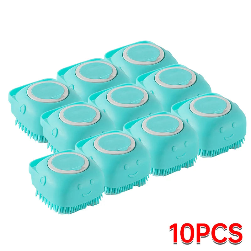 Pet Bathing Brush – Soft Silicone Massager for Dog & Cat Cleaning & Grooming - Pawsitive Cuddles