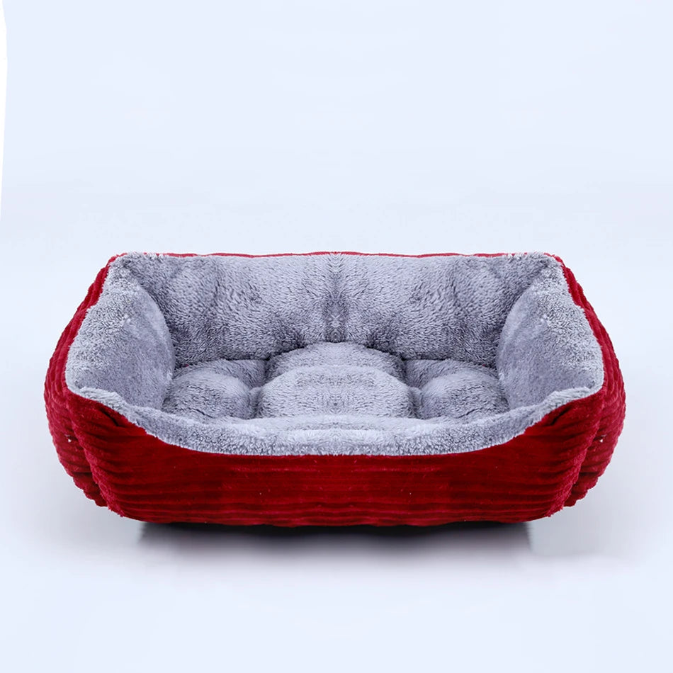 Square Plush Pet Bed - Pawsitive Cuddles
