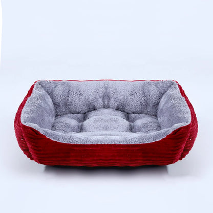 Square Plush Pet Bed - Pawsitive Cuddles