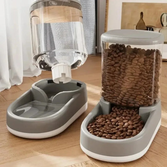 "Automatic Pet Feeder & Water Dispenser – Food Bowl for Cats & Dogs"