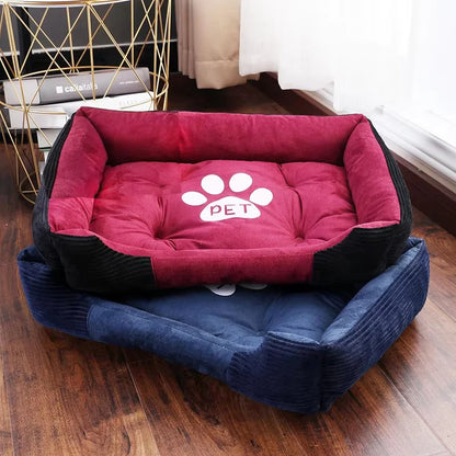 Warm Bone Washable Pet Bed for Dogs & Cats – Soft Cotton Nest - Pawsitive Cuddles