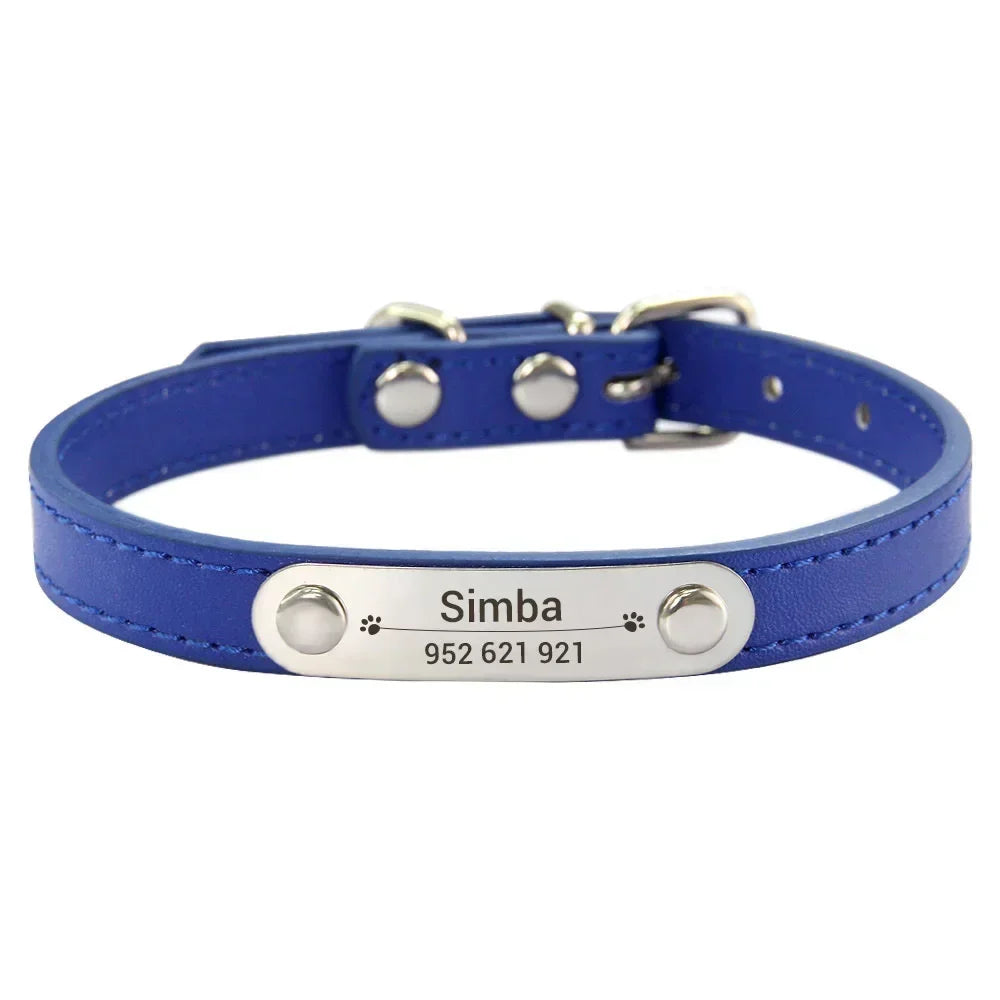 Personalized Dog Collar Name Carved ID - Pawsitive Cuddles