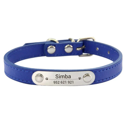 Personalized Dog Collar Name Carved ID - Pawsitive Cuddles