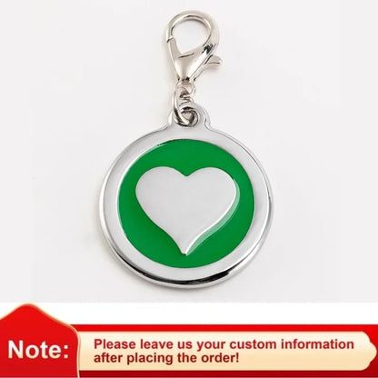 Custom Engraved Name Tag with Paw Print Design - Pawsitive Cuddles