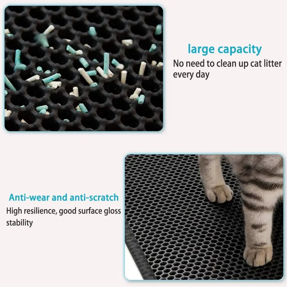 Cat Litter Mat With Double Layer Waterproof Washable Design - Click Mart