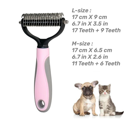 2-Sided Stainless Steel Pet Grooming Brush - Pawsitive Cuddles