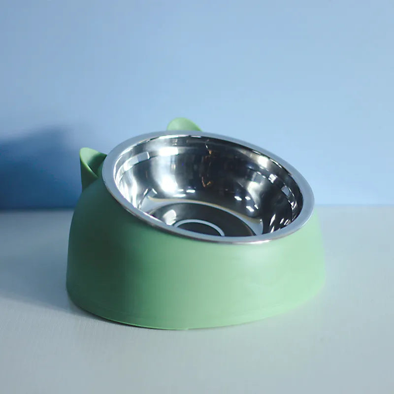 Stainless Steel Double Cat Bowl - Pawsitive Cuddles
