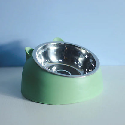 Stainless Steel Double Cat Bowl - Pawsitive Cuddles