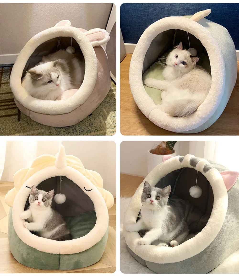 Soft Warm Cat Lounger Cushion - Pawsitive Cuddles