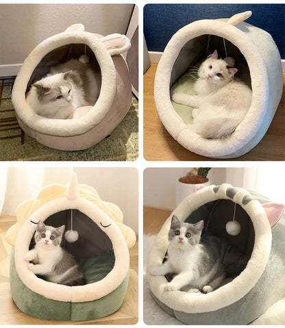 Soft Warm Cat Lounger Cushion - Pawsitive Cuddles