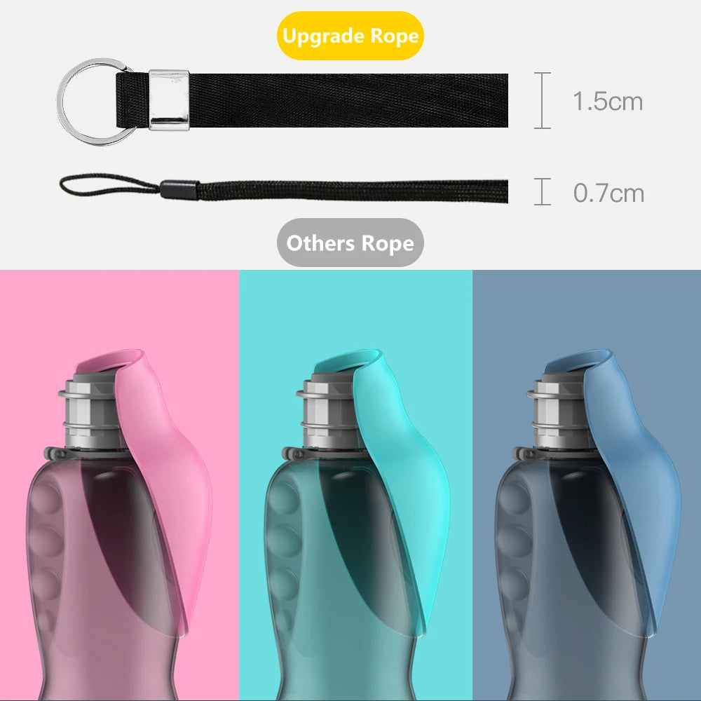 800ml Portable Dog Water Bottle For Big Dogs Pet Outdoor Travel Hiking Walking Foldable Drinking Bowl Golden Retriever Supplies - Pawsitive Cuddles