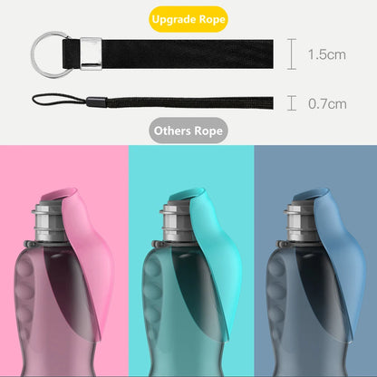 800ml Portable Dog Water Bottle For Big Dogs Pet Outdoor Travel Hiking Walking Foldable Drinking Bowl Golden Retriever Supplies - Pawsitive Cuddles