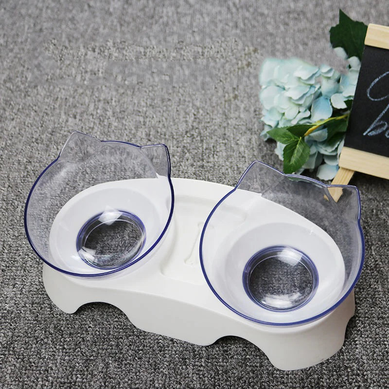 Double pet feeder Bowl With Stand - Pawsitive Cuddles