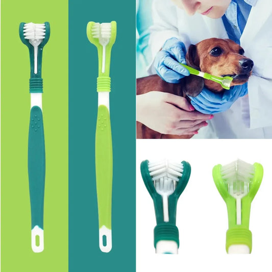 3-Sided Pet Toothbrush - Pawsitive Cuddles