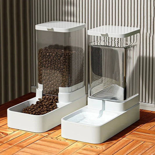 Automatic Cat Water Dispenser Gravity Dog Feeder Cat Feeder and Cats Water Dispenser Cat Feeder Food Storage Dispenser Container - Pawsitive Cuddles