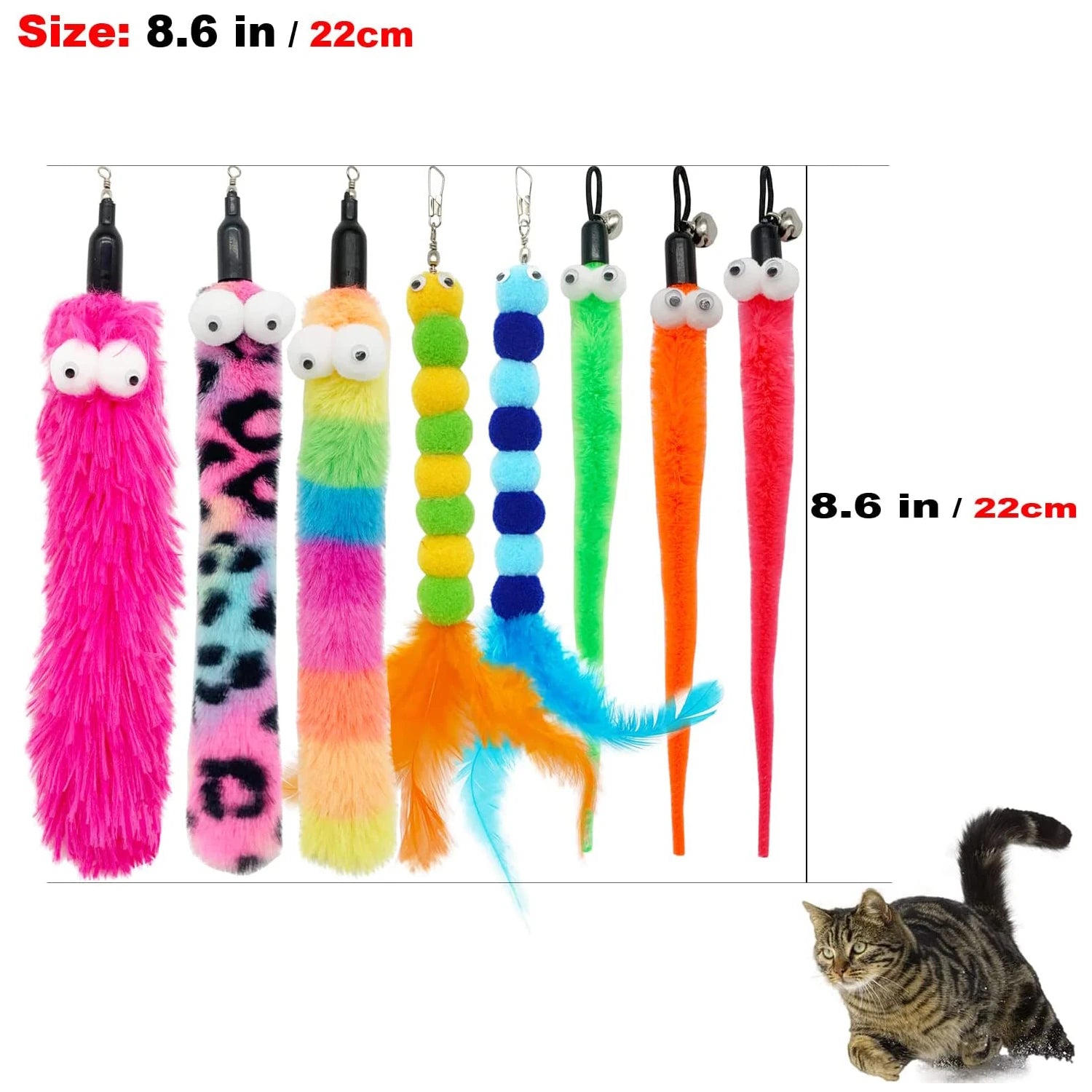 Interactive Cat Wand & Feather Toy - Pawsitive Cuddles