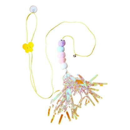 Cat Toy Swing – Elastic Feather Toy - Pawsitive Cuddles