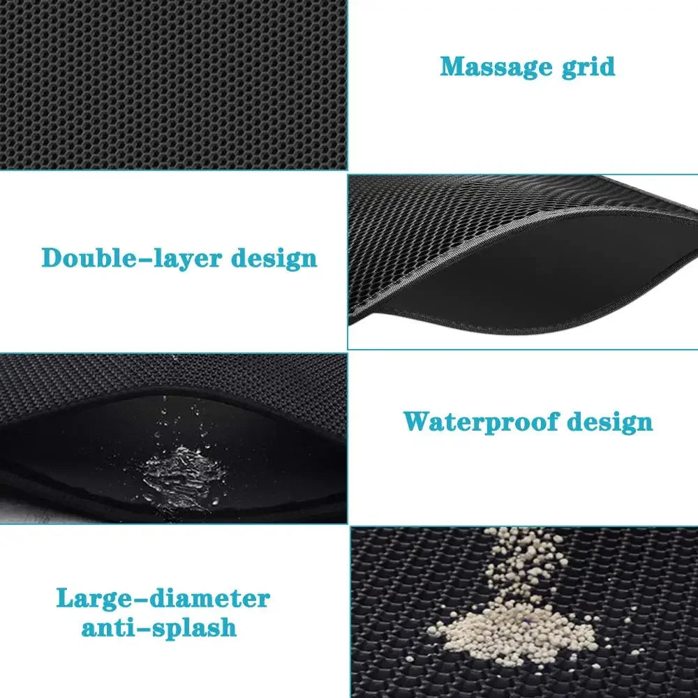 Cat Litter Mat With Double Layer Waterproof Washable Design - Click Mart