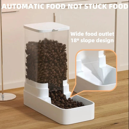 Automatic Cat Water Dispenser Gravity Dog Feeder Cat Feeder and Cats Water Dispenser Cat Feeder Food Storage Dispenser Container - Pawsitive Cuddles
