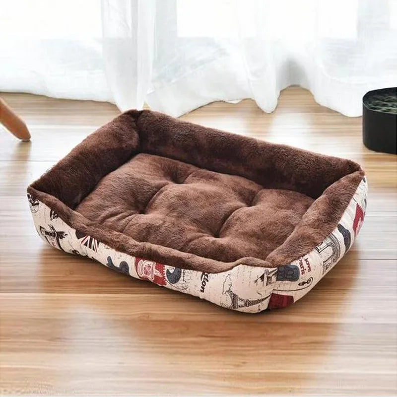 Warm Bone Washable Pet Bed for Dogs & Cats – Soft Cotton Nest - Pawsitive Cuddles