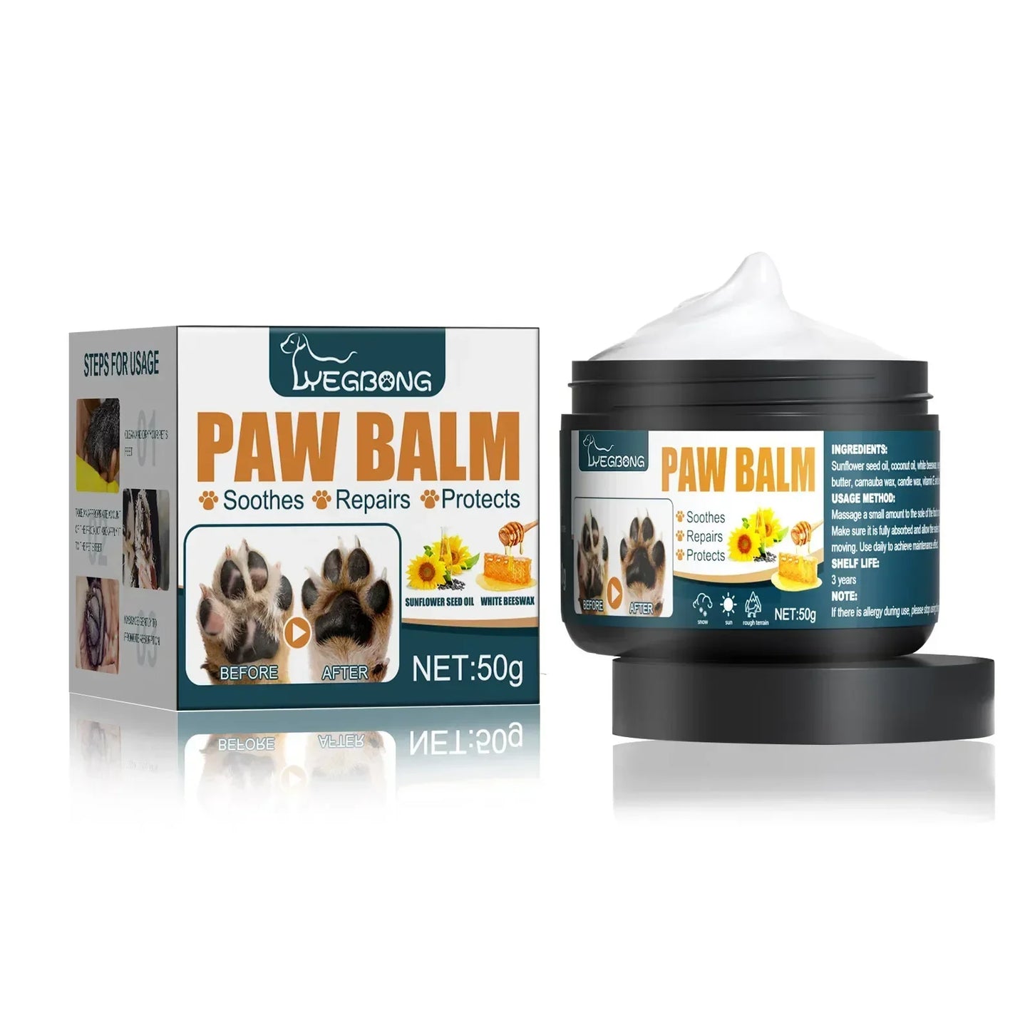 Pet Paw Balm Natural Pet Care Soother Moisturizer Cream Repair Dry Cracking Skin