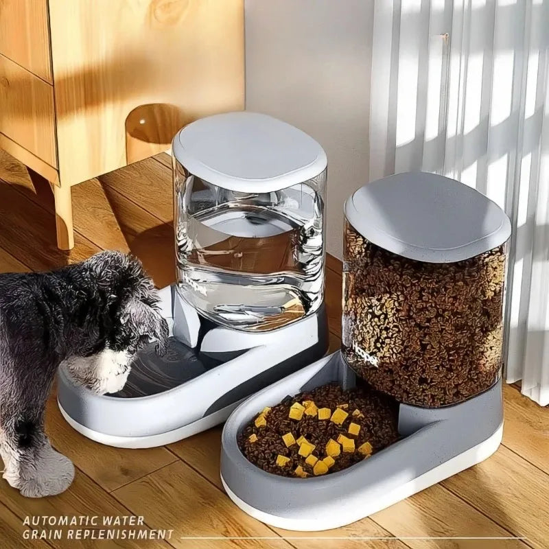 "Automatic Pet Feeder & Water Dispenser – Food Bowl for Cats & Dogs"